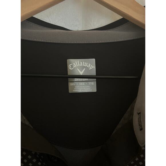 XXL Callaway Opti-Dri Black Diamond Short Sleeve Golf Shirt Size XXL - Picture 5 of 6